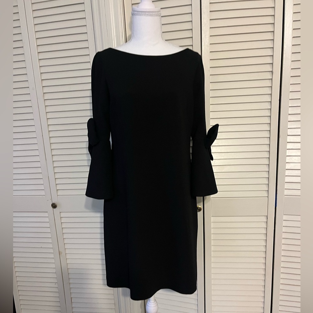Eliza J black bow sleeves